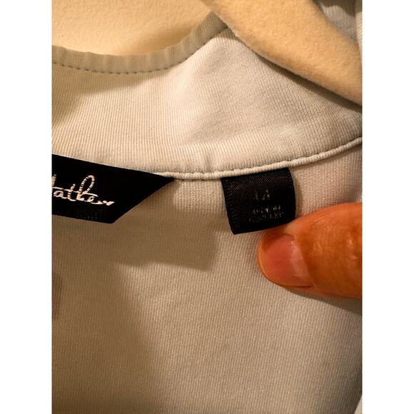 Travis Mathew Blue Blanket Men's Quarter Zip Gold Pullover, size M - Picture 2 of 8